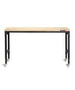 VEVOR 60" Adjustable Workbench, 2000lbs Load, Power Outlet &amp; Wheels &amp; Pe... - $185.90