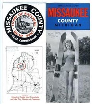 Missaukee County Michigan Map &amp; Brochure 1950s National Bear Hunt - £29.38 GBP