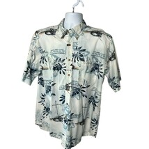 Roundtree &amp; Yorke Short Sleeve Tropical Hawaii Boat Button Down Shirt L - $23.18 CAD