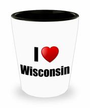 Wisconsin Shot Glass I Love State Lover Pride Funny Gift Idea For Liquor Lover A - £10.10 GBP