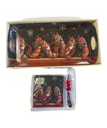 Cypress Home Christmas Stocking Holiday Gift Set w/ Tray, Napkins, Spreader - $18.38 CAD