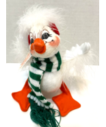 Annalee Doll  2006 Winter Ducky with Green White Striped Scarf 7&quot; Christmas - £19.61 GBP