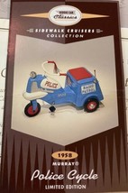 Hallmark Kiddie Car Classics Sidewalk Cruisers 1958 Murray Police Cycle Pedal - $14.89