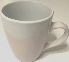 American Atelier Oasis Stoneware Ceramic Pink White Coffee Tea Mug  - $7.31