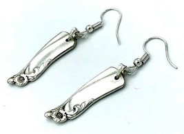 Pewter Silverware Spoon Handle Earrings Dangle Drop Pierced - £14.46 GBP