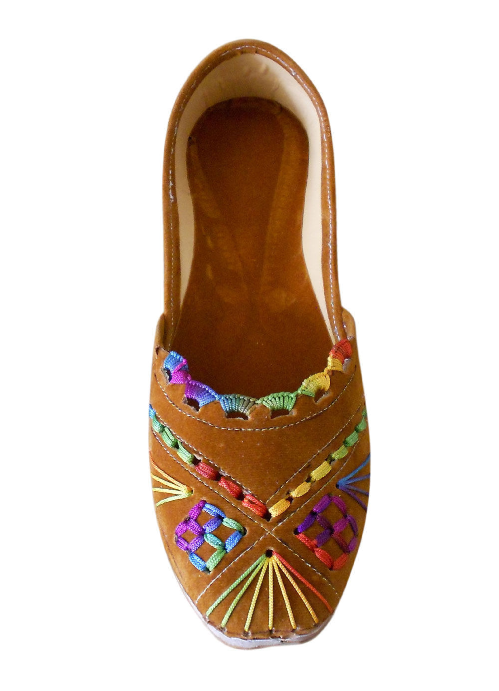 Women Shoes Indian Handmade Traditional Flat Leather Oxfords Mojari US 10  - £36.18 GBP