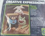 Vintage Creative Expressions Bunny Stitchery kit 6&quot; Shaped with All Mate... - $17.81