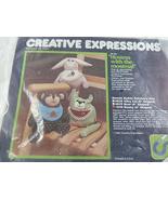 Vintage Creative Expressions Bunny Stitchery kit 6&quot; Shaped with All Mate... - £14.00 GBP