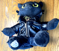 Build A Bear Toothless How To Train Your Dragon 12&quot; 2015 Harley Davidson Jacket - £63.74 GBP