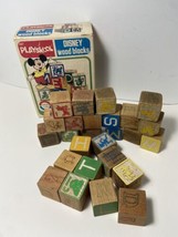 Playskool 1978 Wooden Building Blocks with Box Vintage  includes 26 blocks - £14.24 GBP