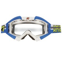Ariete MX Off Road Adult Riding Crows Top Collection Goggles White/Blue (TBAL) - £53.59 GBP