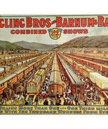 1961 Ringling Bros Barnum Bailey Railway Greatest Show Railroad Print Ca... - £39.32 GBP