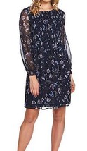 CeCe Womens Small Floral Print Keyhole Shift Dress Size Small Color Blue - £85.88 GBP