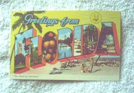 Greetings From Florida Land Of Sunshine Postcard Fla - £5.36 GBP