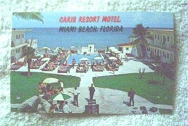 Florida Carib Resort Motel Miami Beach Postcard Fla Vtg - £5.36 GBP