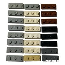 24 LEGO Parts Pieces 1x3 Plate #3623 Gray Brown White - £2.99 GBP