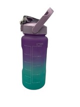 Portable Motivational Water Bottle W/ Time Marker Green/Purple 42 OZ. - $12.68
