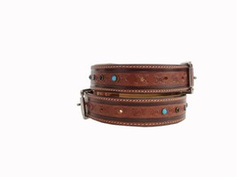 Shwaan Hundehalsband aus echtem Leder mit Blumenmuster, handgefertigtes ... - £29.74 GBP