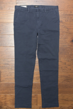 Hugo Boss Men Kaito Slim Fit Stretch Cotton Dark Blue Khaki Chino Pants 38R - £50.25 GBP
