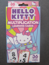 Hello Kitty Math Multiplication Learning 36 Flash Cards 5&quot; X 3&quot; Sanrio Boxed New - £7.88 GBP