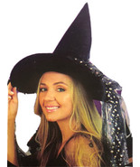 Magia Maestro Negro Mujer Sombrero Bruja para Halloween Lazo Skull &amp; Plumas - £8.91 GBP