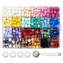 648 Pcs Sealing Wax Beads For Wax Seal Stamp, Wax Seal Beads With 4 Candles And  - £20.77 GBP