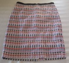 Talbots Black White Red Orange Blue Cotton Blend Pencil Skirt Size 8P - $20.31 CAD