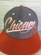 New Era Chicago Bulls Windy City Hardwood Classics Snapback Hat Cap Gray Orange - £16.34 GBP