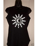 Moon Goddess Black Stretch Tank Top Size Med New - $15.95