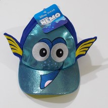 Disney Pixar Kids Hat Blue Fish Baseball Cap With Yellow Fins - £11.83 GBP