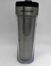Starbucks Coffee 2011 Double Walled Stainless Steel 16 oz Tumbler Travel... - $11.72