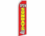 Open Sundays Red/White/Yellow Swooper Super Feather Advertising Flag - $24.88