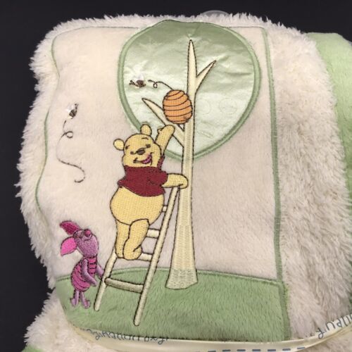 Disney Baby Blanket Winnie the Pooh Piglet New Without Tags Cream Green - $49.99
