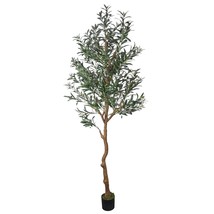 8Ft (95&#39;&#39;) Tall Artificial Olive Tree For Home Decor Indoor With Pot, Fa... - $103.99