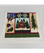 Christmas Kitchen Towel Rustic Deer Cabin Stars LLL Holiday Winter 25&quot; x... - $7.85