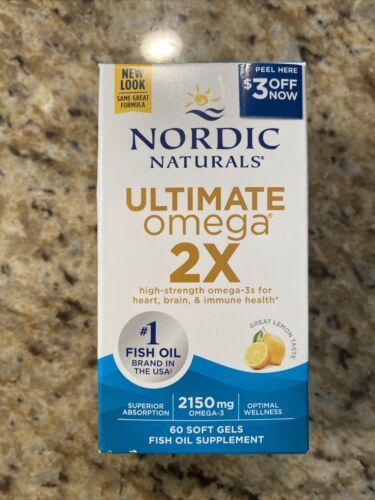 Nordic Naturals Ultimate Omega 2X - 60 Lemon Soft Gels Exp: 02/2025 - $34.65