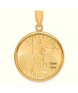 1/10 Oz. American lady liberty eagle gold coin encased in 14K gold pendant - $647.00