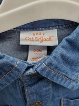 Baby Boy 0-3 Months Denim Coveralls  With Cuffable Sleeves Cat & Jack image 3