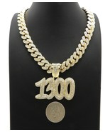 New Iced Polo-G 1300 Pendant 12mm Ice Bling Cuban Chain Hip Hop Necklace... - £27.91 GBP+