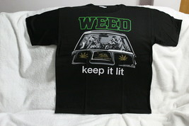 California Republic Marijuana Leaf Bears Joint Weed Keep It Lit T-SHIRT Shirt - £8.98 GBP