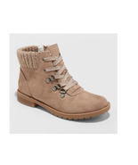 CAT &amp; JACK ~ Girl&#39;s Size 6 ~ Taupe Color ~ LEILANI ~ Lace Up ~ Lined Boots - $42.10 CAD