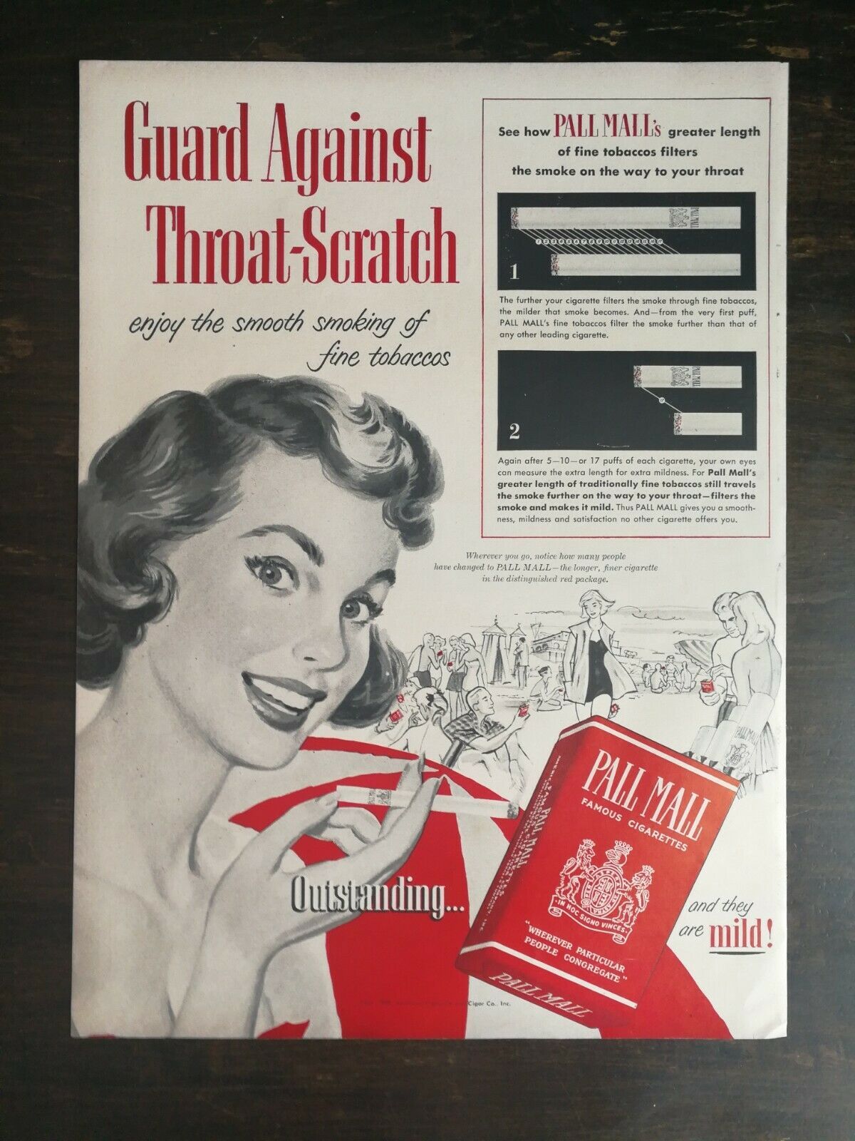 Vintage 1951 Pall Mall Cigarettes Full Page Original Ad 1221 A2 - $6.64
