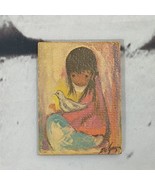 TED DEGRAZIA Refrigerator Magnet NATIVE AMERICAN INDIAN CHILD  - £9.33 GBP