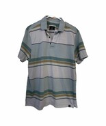 prAna Shirt Men’s Large Tan Green Stripe Short Sleeve Dominic Crew - €15,04 EUR