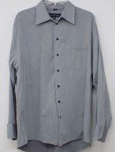 Mens Kenneth Cole Long Sleeve Dress Shirt Grey 16 1/2 Size 34-35 Cl EAN - £17.40 GBP