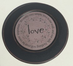  33082L  Wood Plate Love - It&#39;s really very simple, love is our walk and... - $10.95