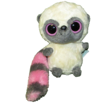 Aurora Lemur Yoo Hoo Plush Stuffed Animal Pink Gray Stripes 6&quot; Toy No Sound - £6.39 GBP