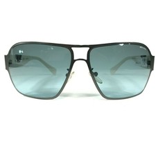Police Sunglasses S8753 Gray White Square Aviators with Blue Lenses 61-14-130 - £52.03 GBP