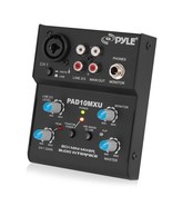 Pyle PAD10MXU 2 Channel Mini Mixer With USB Audio Interface DJ 18V Phant... - $96.99