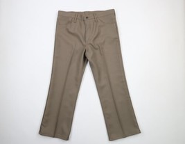 Vintage 90s Wrangler Mens Size 36x28 Knit Flat Front Wide Leg Chino Pants Gray - £42.48 GBP